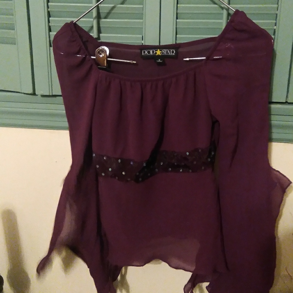 Wine Popstar goth top